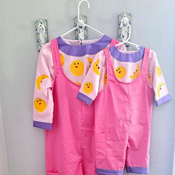 Loonette the clown Original Design, includes overall and blouse.  Super cute !