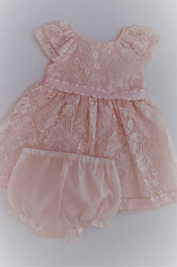 Pink Cotton Candy Fluttered Sleeves Dress and Bloomer Set  Pink kid dress with bloomer display picture 1