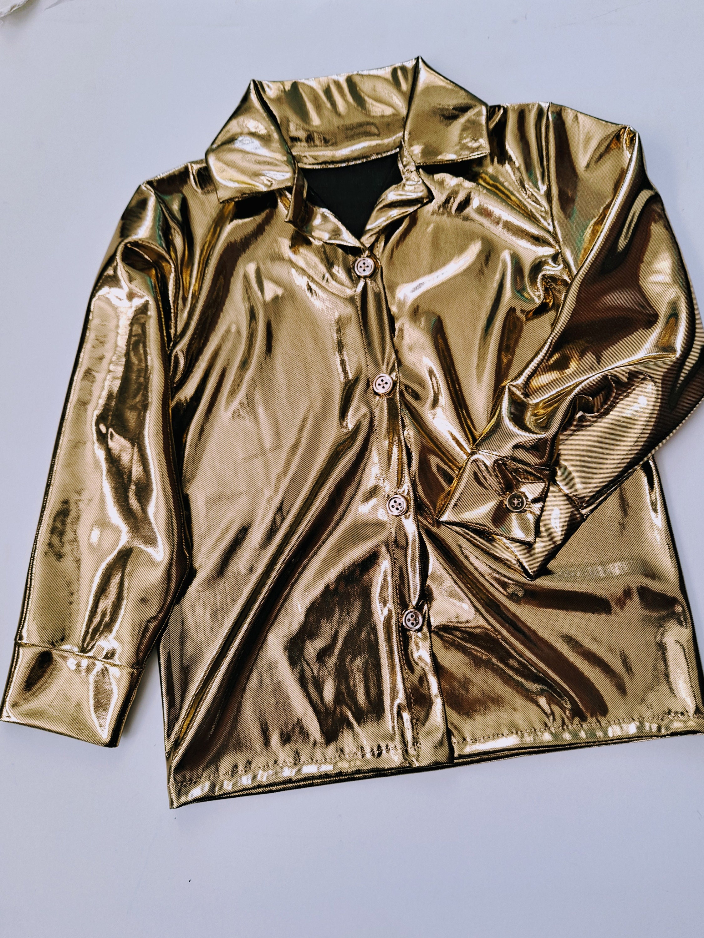 Chemise à Paillettes Argentée Pour Enfant - Costume Carnaval Disco - Taille 4-5 Ans à 12-14 Ans
