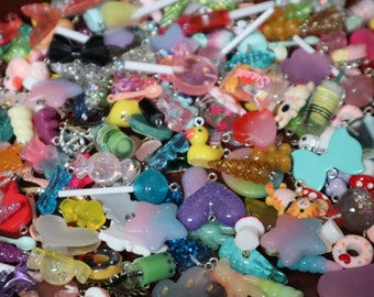 60% OFF CLEARANCE SALE!!! Surprise Charm Mix, jewelry making, handpicked charms, surprise box, grab bag, charm grab bag, resin charms