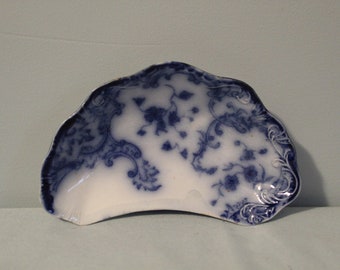 MARIE FLOW BLUE Bone dish by Grindley #2