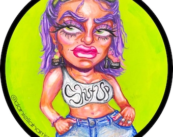 Autocollant en vinyle shut up