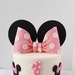 Edible Fondant Bow and Ears Cake Topper, Bow Topper. 