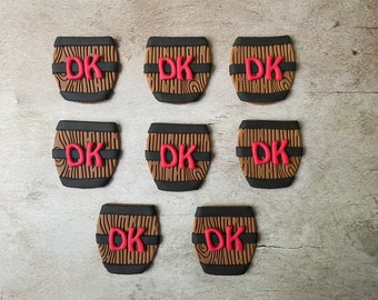 12 Edible Donkey Kong Fondant Cupcake Toppers