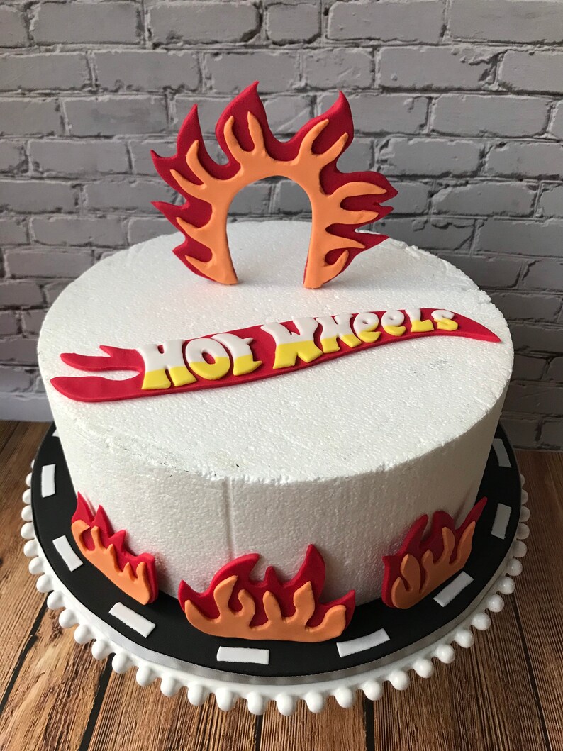 Hot Wheels Edible Fondant Cake Topper Etsy