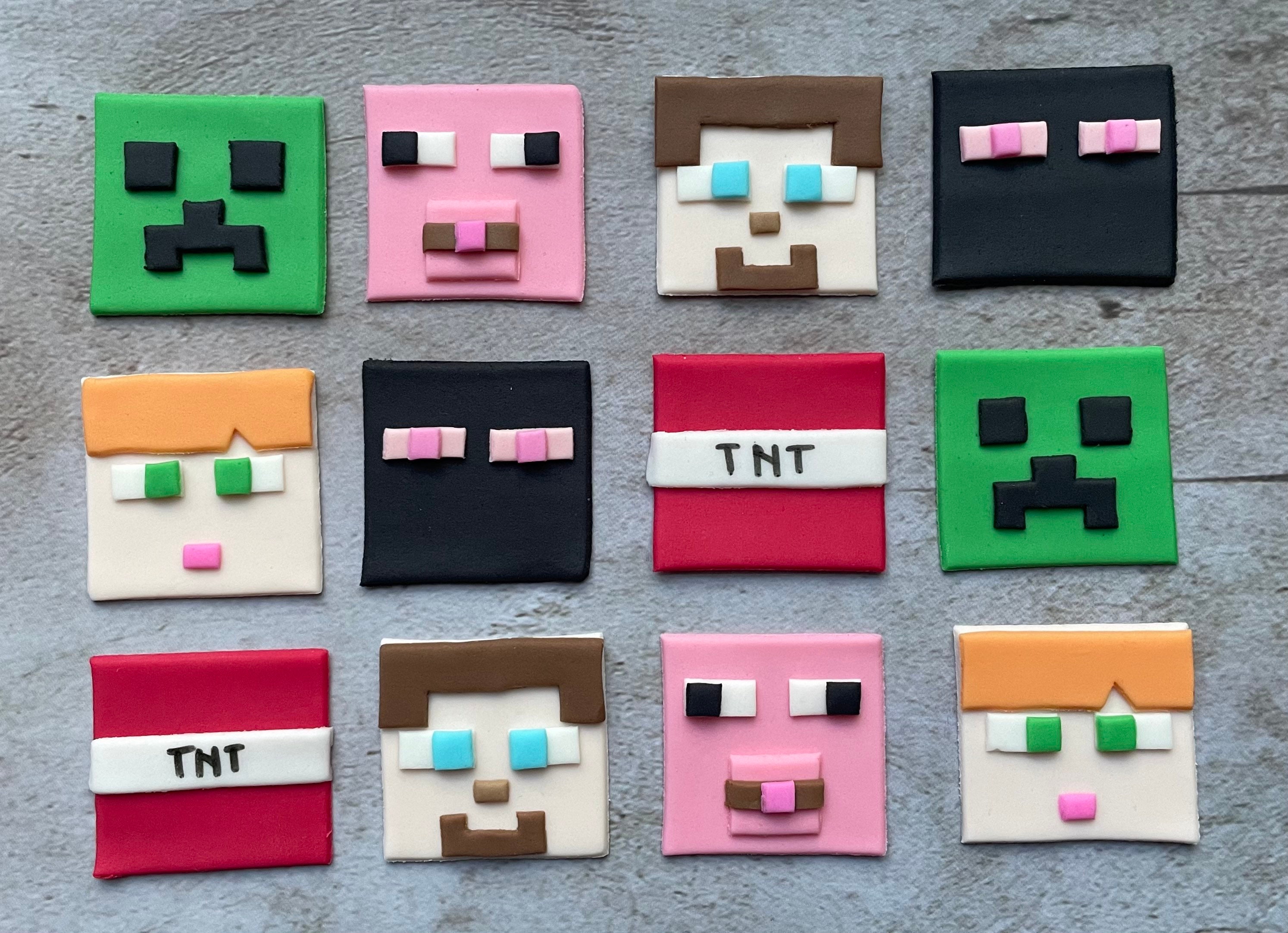 Minecraft Creeper Dirt Blocks Background Edible Cake Topper Image ABPI – A  Birthday Place