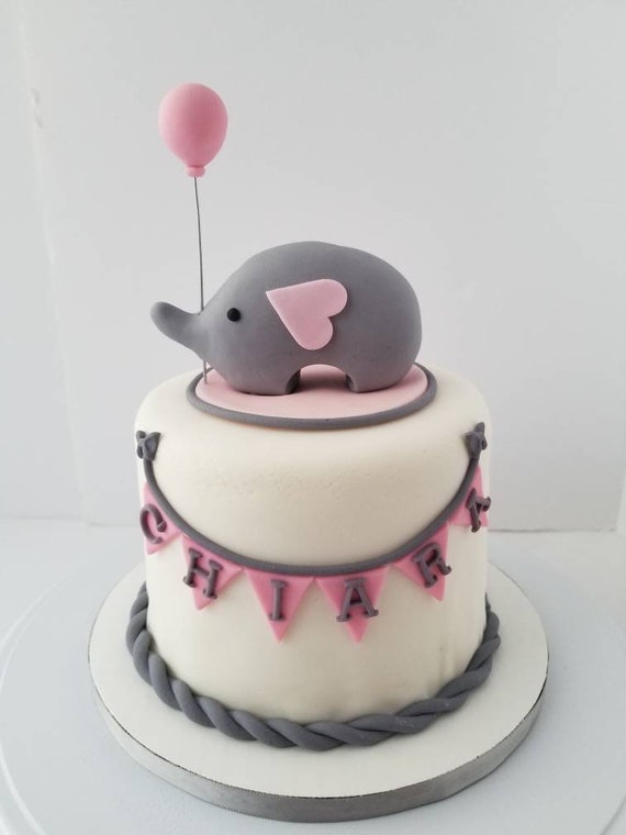 elephant fondant cake topper