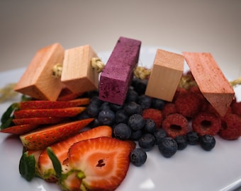 Mixed Berry Fling - Fruit Flavored Chew Toy for Rabbits, Guinea Pigs, Gerbils, Hamsters, Chinchillas, Rats, Mice and Birds