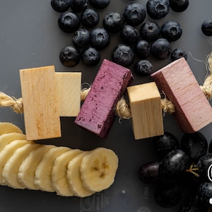 Fruity Balsa Fling -  Fruit Flavored Chew Toys for Rabbits, Guinea Pigs, Gerbils, Hamsters, Chinchillas, Rats, Mice, and Birds