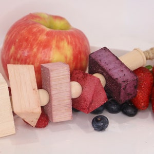 Fruity Balsa Kabob-  Fruit Flavored Chew Toys for Rabbits, Guinea Pigs, Chinchillas, Gerbils, Hamsters, Rats, Mice, and Birds