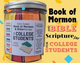 Book of Mormon Scripture Jar: Color-Coded Emotions, LDS College Student Gift