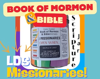 LDS Missionary Scripture Jar: Book of Mormon & Bible Verses