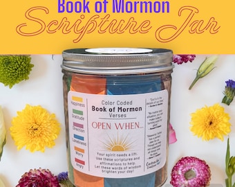 Book of Mormon Scripture Jar: Color-Coded Verses for Emotions