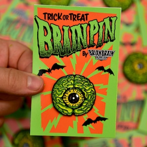 Trick or Treat Brain Pin