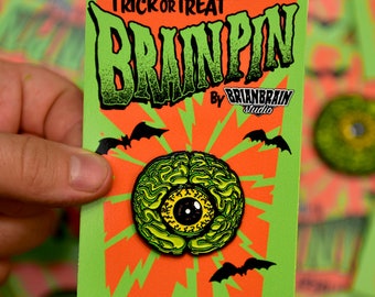 Trick or Treat Brain Pin