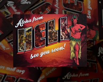 Aloha From Hell Postcard