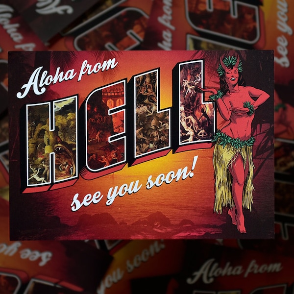 Aloha From Hell Postcard