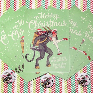 Krampus Kerst postkaart