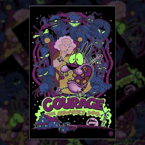 Courage the Cowardly Dog Poster - Etsy