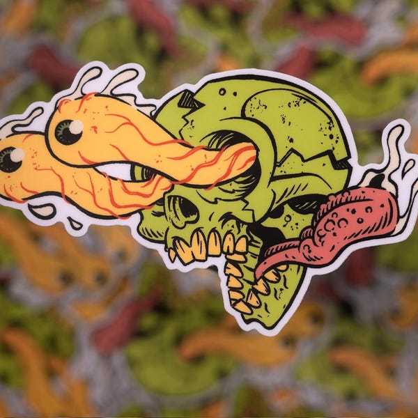 Fink Skull Sticker