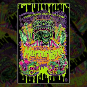Póster de bienvenida a HorrorLand