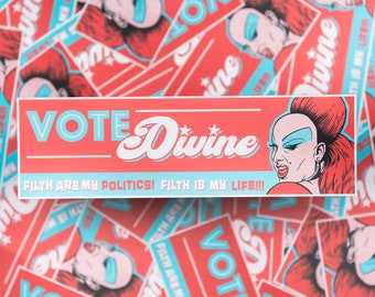 Vote Divine Bumper Sticker