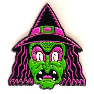 Witch Halloween Hooligan Enamel Pin - Etsy