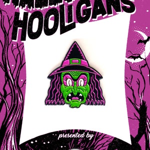 Witch Halloween Hooligan Enamel Pin - Etsy