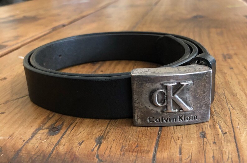 calvin klein belt with ck logo