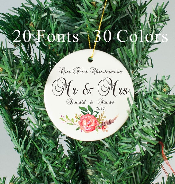 First Christmas Married Wedding Gift Ideas For Couples Etsy