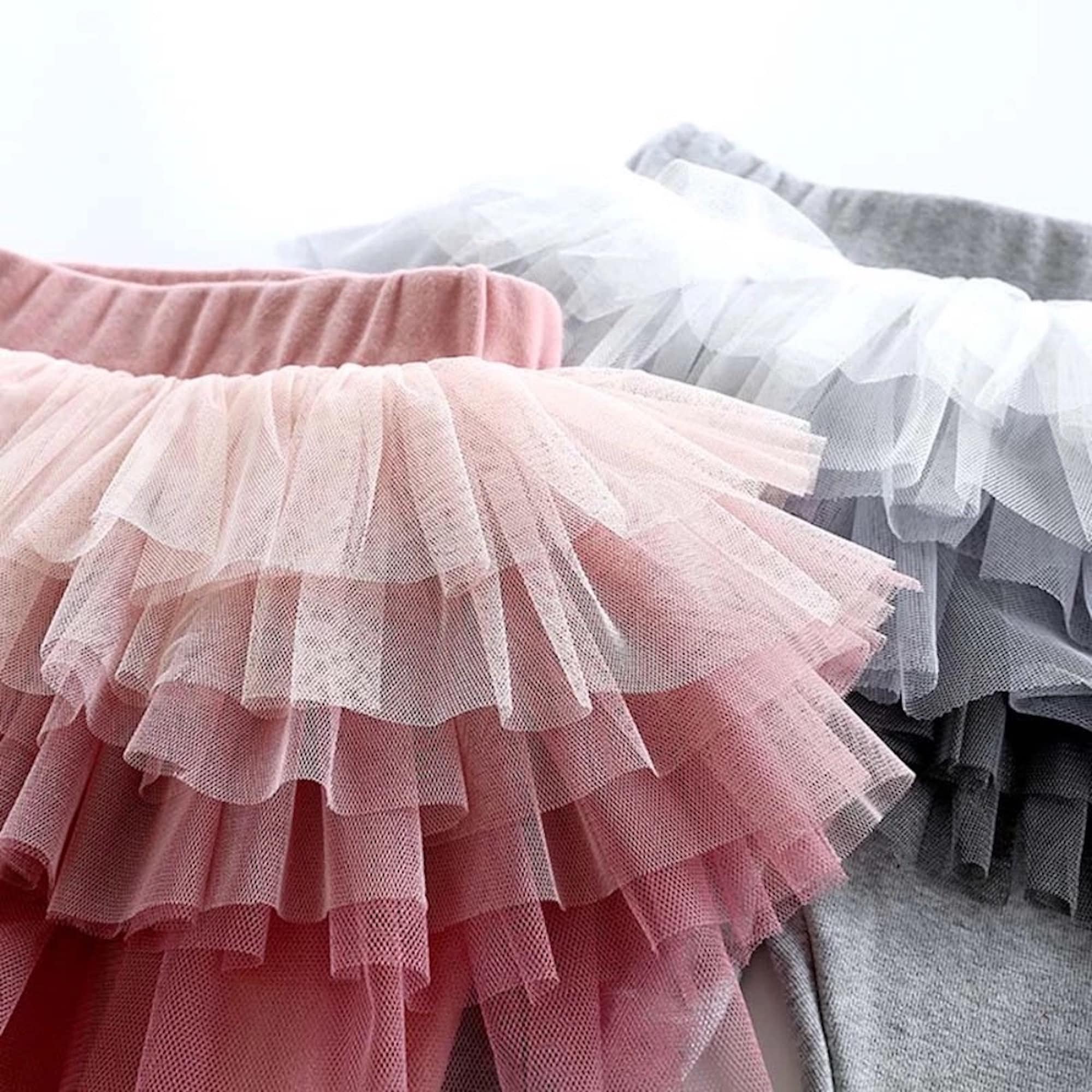 Kids Tutu Leggings Pink or Gray Baby and Toddler Leggings With