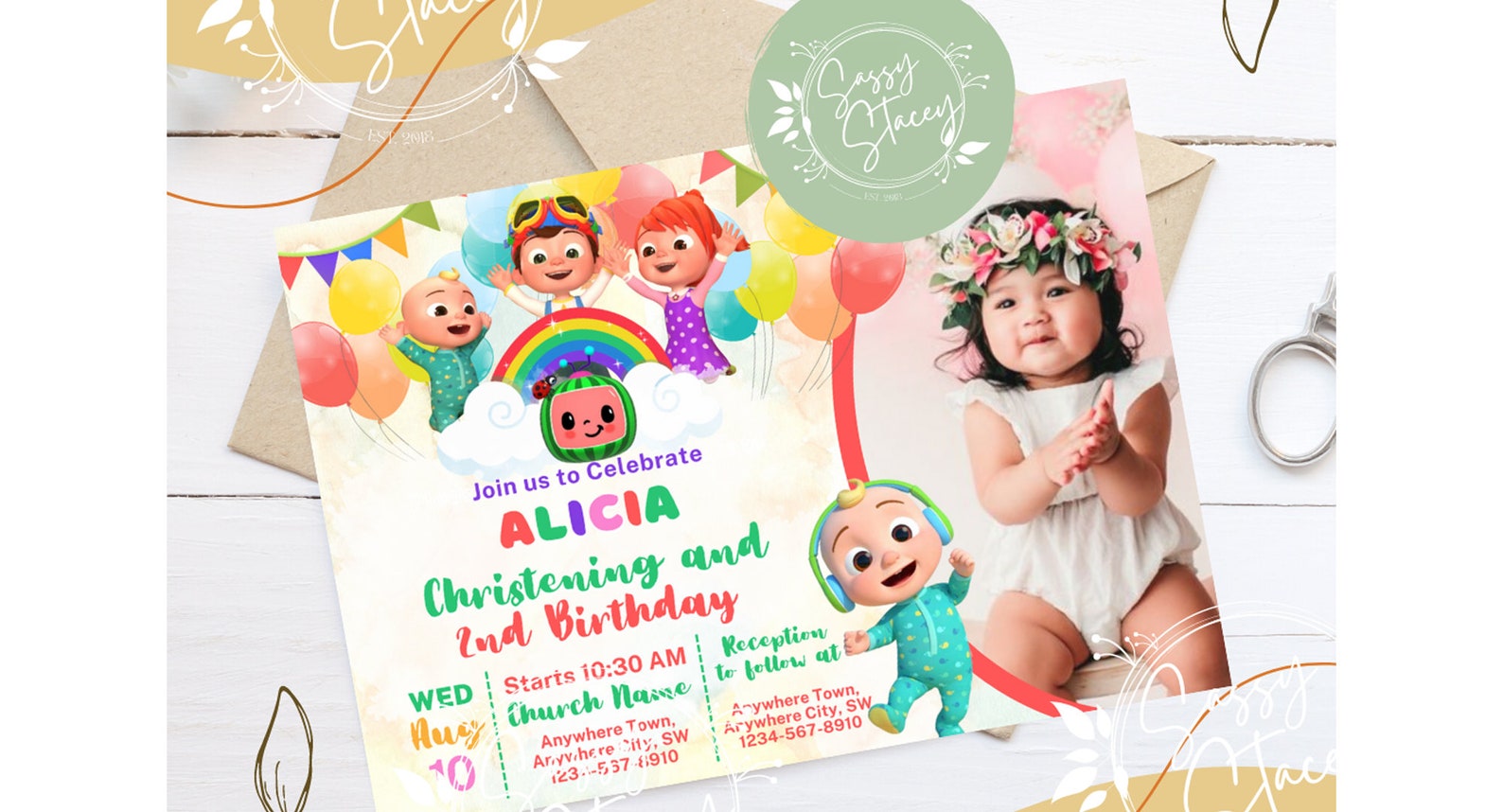 Birthday/baptismal Invitation Etsy