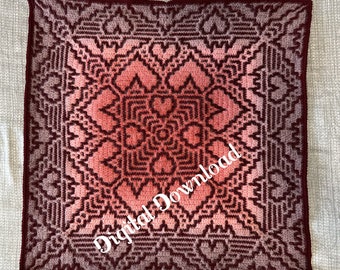 Batty for You! Baby Blanket, Overlay Mosaic Crochet Pattern, chart and written instructions