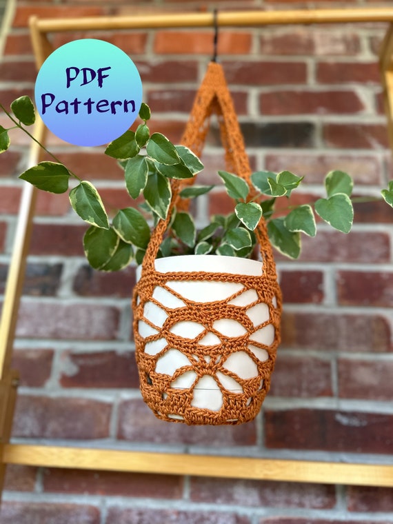 Creepy Hanging Skull Planter; Spooky Halloween Crochet Pattern