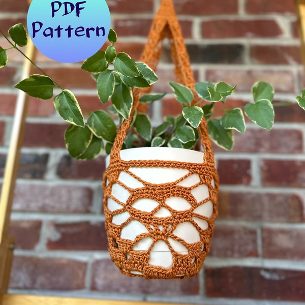 Creepy Hanging Skull Planter; Spooky Halloween Crochet Pattern