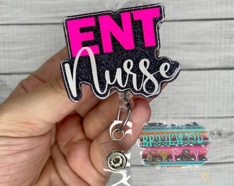 ENT nurse badge,ENT badge reel,Ear Nose Throat Badge,Ear Nose Throat Nurse Badge,ENT Nurse Badge Reel,Medical Badge Reel,Nurses Badge Reel
