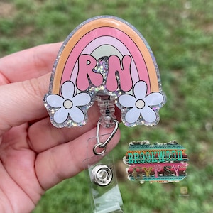 RN Badge Reel,Registered Nurse Badge Reel,Nurse Badge Reel, Medical Badge Reel,Glitter Badge Reel,RN Gift,Registered Nurse Gift,Nurses week