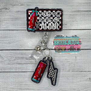 Suspect Runs On,Lightening Bolt,Nurses Badge Reel,Cute Badge Reel,Energy Drink Badge Reel,Cherry Slush Badge Reel,Retractable Reel,Girly
