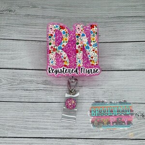 RN Badge Reel,Registered Nurse Badge Reel,Nurse Badge Reel, Medical Badge Reel,Glitter Badge Reel,RN Gift,Registered Nurse Gift,Nurses week