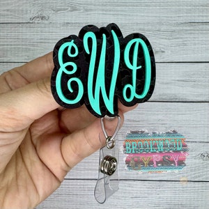 Name Badge Reel,Monogram Badge Reel, Nurses Badge Reel,Personalized Badge Reel,Glitter Badge Reel,Medical Badge Reel,Gift For Her