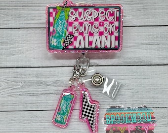 Suspect Runs On,Lightening Bolt,Nurses Badge Reel,Cute Badge Reel,Energy Drink Badge Reel,Drink Badge Reel,Girly Badge,Retractable Reel