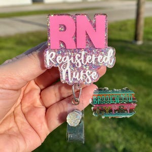 RN Badge Reel,Registered Nurse Badge Reel,Nurse Badge Reel, Medical Badge Reel,Glitter Badge Reel,RN Gift,Registered Nurse Gift,Nurses week