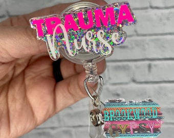 Trauma Badge Reel,Medical Badge Reel,Trauma Nurse Badge Reel,Trauma Aid,Trauma Hospital Badge Reel,Nurses Badge Reel,Glitter Badge Reel