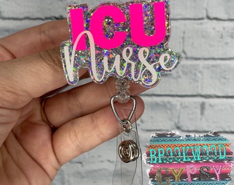 ICU Nurse Badge Reel,icu Nurse,badge Reel,intensive Care Unit