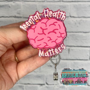 Mental Health Matters Badge Reel,Mental Health Badge Reel,Glitter Badge Reel,Psychology Badge Reel,Psychologist Badge Reel,Psychology