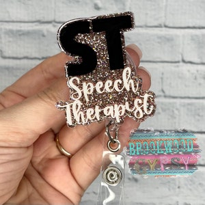 Speech Therapy Badge Reel,Speech Therapist Badge Reel,Therapy Badge Reel,ST Badge Reel, Medical Badge Reel, Personalized Badge Reel