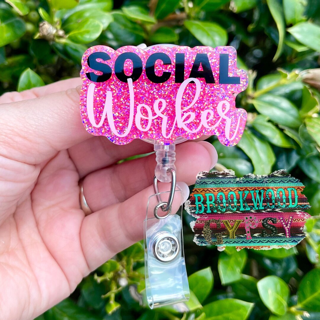 Social Worker Badge Reel,social Work Badge Reel,social Worker Gift ...