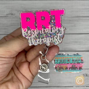 Respiratory Therapist Badge Reel, Medical Badge Reel,RT Badge Reel,Glitter Badge Reel,RRT Badge Reel,Respiratory Therapist Gift
