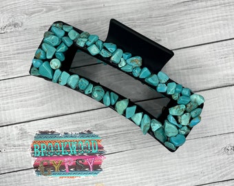 Turquoise Hair Clip,Turquoise Hair Accessory,Hair Clip,Large Hair Clip,Turquoise Accessories,Western Hair Clip,Western Accessory,Large Clip