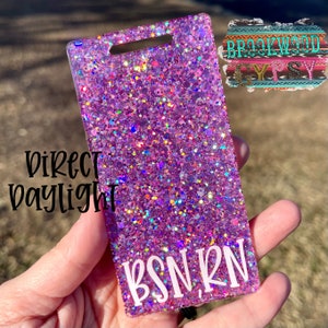 Badge Buddy,Nurses Badge Buddy,Pink Glitter Badge Buddy,Custom Badge Buddy,Glitter Badge Buddy,ID Badge Buddy,ID Tag Accessories